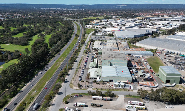 Overhead view of WASA plant.